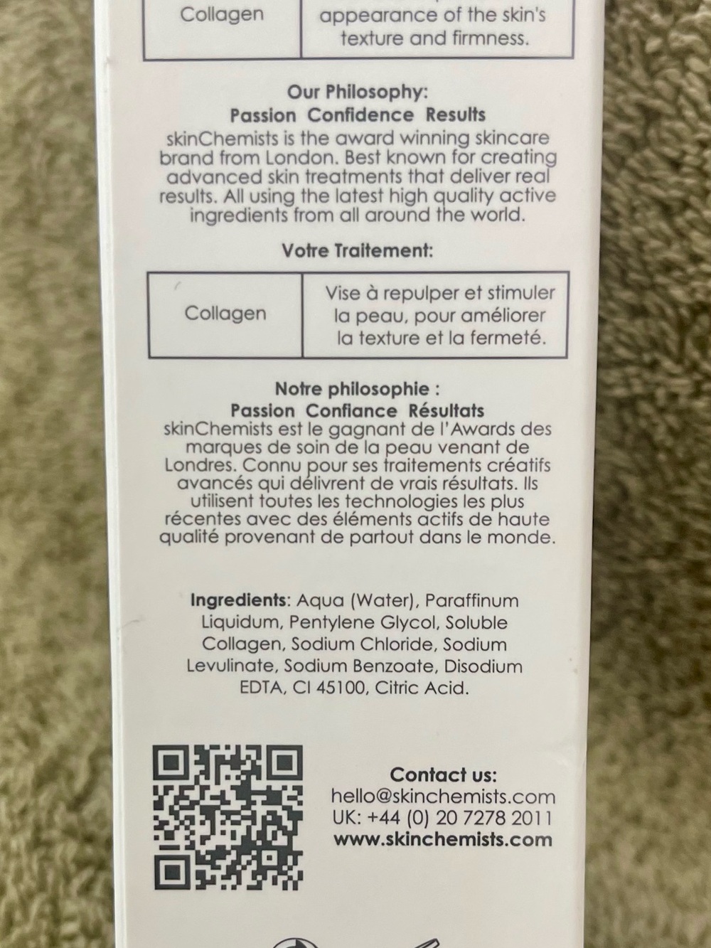 Skin Chemists Pure Collagen 5% Biphase Serum — 30mL / 1.01 fl oz  New - Picture 3 of 4